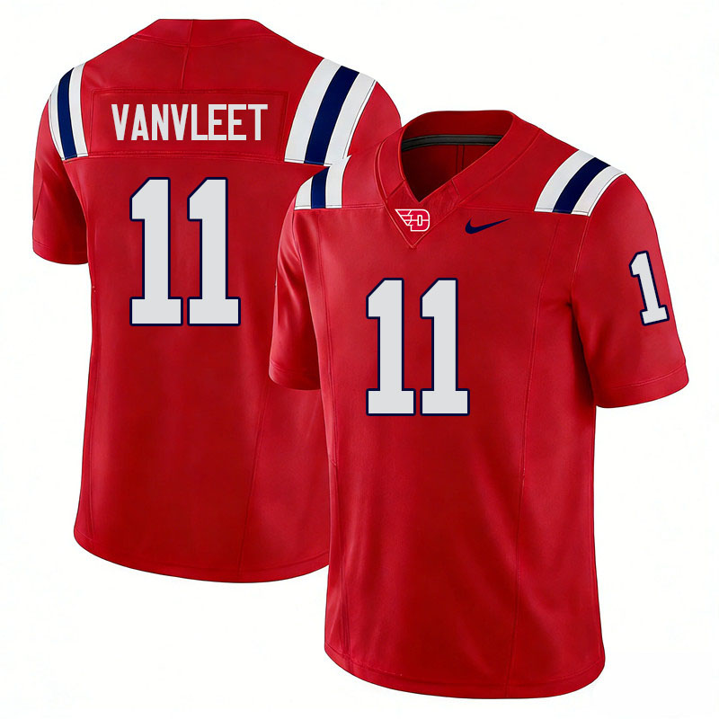 Dayton Flyers #11 Drew VanVleet College Football Jerseys,Uniforms-Red